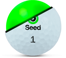Load image into Gallery viewer, Seed Golf SD01 golf ball half neon green half white best value tour golf ball with number 1