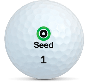 Seed Golf SDX1 white golf ball with green logo best value high compression low spin golf ball