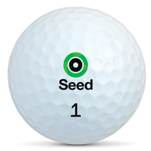 Load image into Gallery viewer, Seed Golf white golf ball with logo and number 1 custom printed golf balls from South Africa
