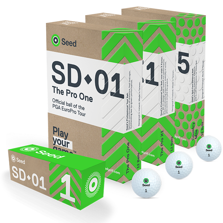 Seed Golf ball bundle deal featuring SD-01 Pro One official balls from Seed Golf South Africa