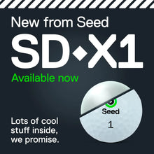 Load image into Gallery viewer, Seed Golf SD X1 personalised golf balls with logo and number for custom play